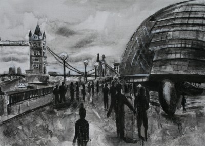 Tower Bridge and Barge